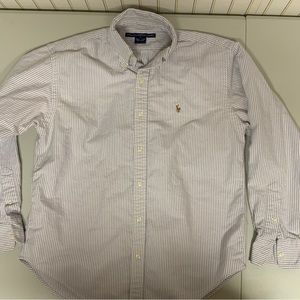 Ralph Lauren Stripe Button Down Shirt Long Sleeve Women’s Size 8